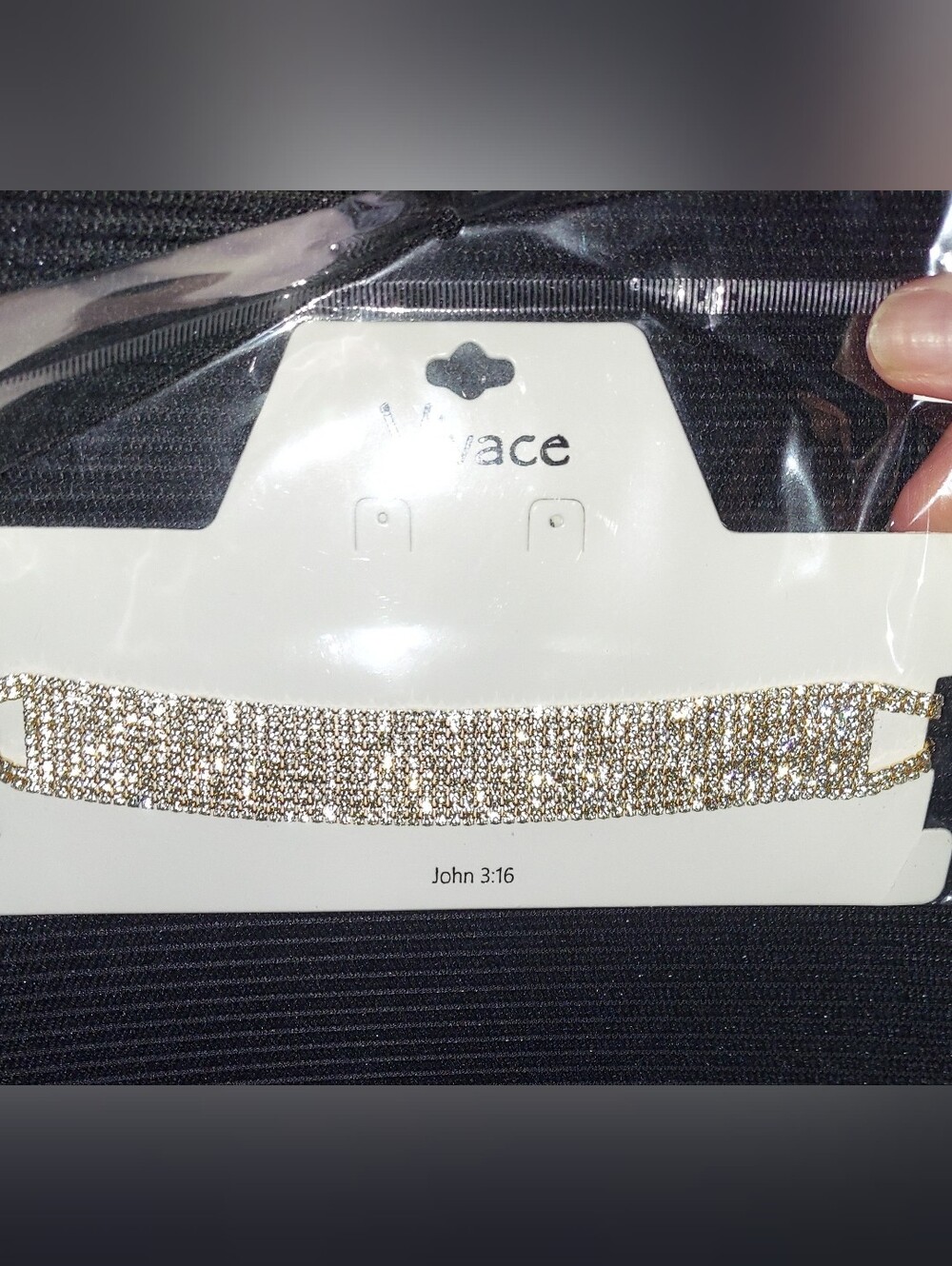 New Gold and CZ Mesh Sparkly Choker
